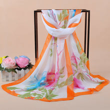 women bohemian chiffon scarf print long shawl sun block beach pashmina elegant thin scarf ladies foulard J4U66