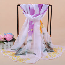 women bohemian chiffon scarf print long shawl sun block beach pashmina elegant thin scarf ladies foulard J4U66