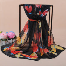 women bohemian chiffon scarf print long shawl sun block beach pashmina elegant thin scarf ladies foulard J4U66