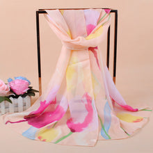 women bohemian chiffon scarf print long shawl sun block beach pashmina elegant thin scarf ladies foulard J4U66