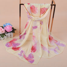 women bohemian chiffon scarf print long shawl sun block beach pashmina elegant thin scarf ladies foulard J4U66