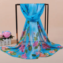 women bohemian chiffon scarf print long shawl sun block beach pashmina elegant thin scarf ladies foulard J4U66