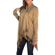 Fashion Women Casual Long Sleeve Cardigan Loose Outwear Jacket Tassels Coat Seven Colors  J4U66