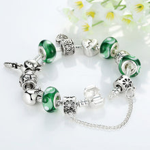 Women Bracelet Silver Plated Crystal Bead Charm Bracelet For Women Fine Jewelry Original Bracelets Gift J4U66