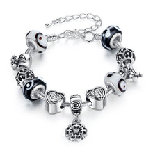 Women Bracelet Silver Plated Crystal Bead Charm Bracelet For Women Fine Jewelry Original Bracelets Gift J4U66