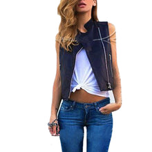 New Fashion Women Faux Soft Leather Motorcycle Jackets Pu Black Zippers Casual Coat Slim Outwear J4U66