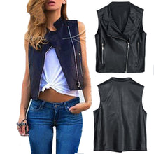 New Fashion Women Faux Soft Leather Motorcycle Jackets Pu Black Zippers Casual Coat Slim Outwear J4U66