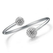Women Jewelry Elegant Silver Plated Opening Friendship Bangles Bracelets Gifts J4U66