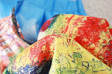 women midi skirt rural printing pleated zipper elegant a line ball gown skirt women blue J4U66