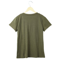 women t-shirts letter print v neck short sleeve women tops solidcolor top tee shirt blusas black green J4U66