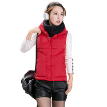 women vest waistcoat sleeveless cotton down jacket gilet thick warm padded coat outerwear J4U66