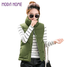 women vest waistcoat sleeveless cotton down jacket gilet thick warm padded coat outerwear J4U66