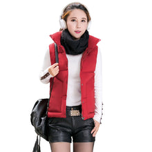 women vest waistcoat sleeveless cotton down jacket gilet thick warm padded coat outerwear J4U66