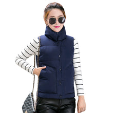 women vest waistcoat sleeveless cotton down jacket gilet thick warm padded coat outerwear J4U66