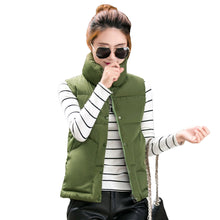 women vest waistcoat sleeveless cotton down jacket gilet thick warm padded coat outerwear J4U66