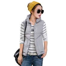 women vest waistcoat sleeveless cotton down jacket gilet thick warm padded coat outerwear J4U66