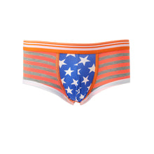 gay underwear mens briefs stripe print u convex pouch low waist cotton panties men shorts underpants J4U66