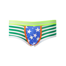 gay underwear mens briefs stripe print u convex pouch low waist cotton panties men shorts underpants J4U66