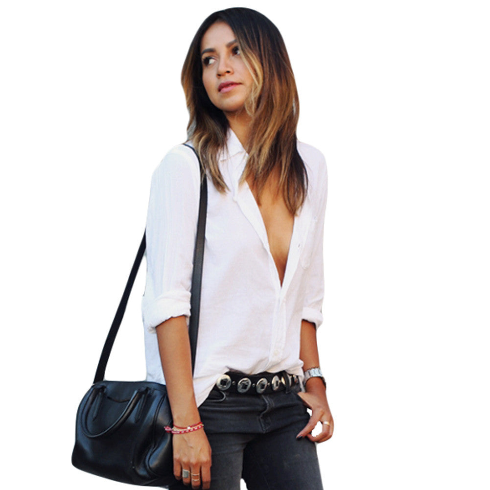 long sleeve white elegant blouse turn down collar shirt blusas feminino ladies blouses womens tops fashion J4U66