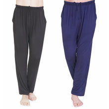mens solid knit causal slacks pajamas pants J4U66