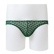 sexy men underwear mens briefs soft underpants calzoncillos hombre plaid mesh pouch u convex low waist briefs J4U66