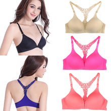 sexy seamless bra gather adjustable women bralette seamless style front closure y line strappy push up bra J4U66