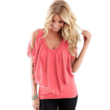 Sexy Women Sleeveless Irregular Chiffon Blouses Off The Shoulder Shirts Women Tops Blusas Femininas J4U66