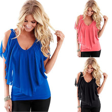 Sexy Women Sleeveless Irregular Chiffon Blouses Off The Shoulder Shirts Women Tops Blusas Femininas J4U66