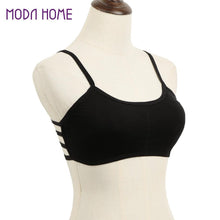 sexy women bra girl padded bra cotton crop tops hollow out wireless solid bralette top push up bras J4U66