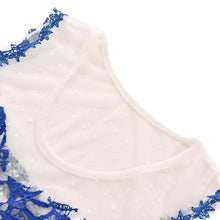 Sexy Women O-Neck Sleeveless Lace Crochet Hook Flower Hollow Out Chiffon Draped Mini Dress J4U66