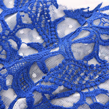 Sexy Women O-Neck Sleeveless Lace Crochet Hook Flower Hollow Out Chiffon Draped Mini Dress J4U66
