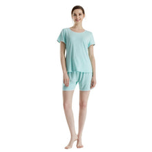 New Soft Bamboo Jersey Light Weight Tee and Shorts Pajama Sets J4U66