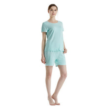 New Soft Bamboo Jersey Light Weight Tee and Shorts Pajama Sets J4U66