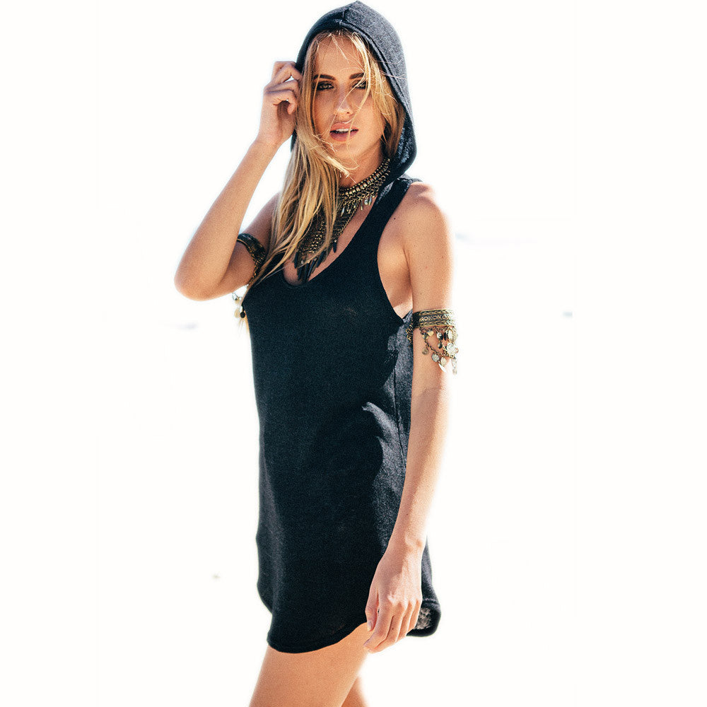 Solid Slim Women tank Tops Sleeveless Women Casual VHooded Tank Tops Blouse Shirt For Woman Fashion  J4U66