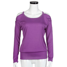 Sexy Women Long Sleeve Loose Casual Off Shoulder Tees T shirt Tops Multicolor Womens Plus Size T-shirt J4U66