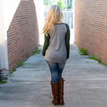 Sexy Women Long Sleeve Loose Casual Round Neck Tees T shirt Tops Womens Plus Size S-XL T-shirt  J4U66