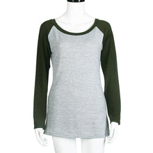 Sexy Women Long Sleeve Loose Casual Round Neck Tees T shirt Tops Womens Plus Size S-XL T-shirt  J4U66