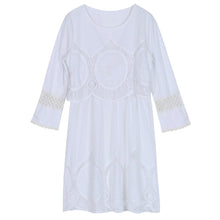 Casual Dress Brief Straight Flare Sleeve Solid Empire Beach White Dresses H41 LY3 J4U66