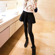 sexy casual women mini skirt high waisted flared pleated jersey plain skater knitted elastic skirts J4U66