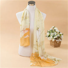 Style Korea Scarf Ladies Long Scarf Chiffon Scarf Women Flower Print Scarves Shawls J4U66