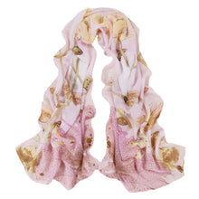 Style Korea Scarf Ladies Long Scarf Chiffon Scarf Women Flower Print Scarves Shawls J4U66