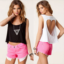 Style Tank Tops Crop Tops Cotton Back Hollow Solid Color Tank Tops Plus Size J4U66