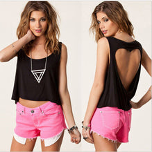 Style Tank Tops Crop Tops Cotton Back Hollow Solid Color Tank Tops Plus Size J4U66