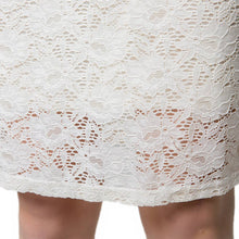 style women floral lace dress o neck three quarter sleeve slim party mesh mini dresses plus size dress vestidos J4U66
