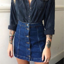 Arrival Denim Skirts Women Pencil Jeans Front Button Package Skirt For Women Ladies J4U66
