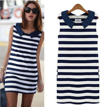Women Dress Stripe Sleeveless Dress Women Striped Pencil Dress vestidos femininos J4U66