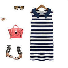 Women Dress Stripe Sleeveless Dress Women Striped Pencil Dress vestidos femininos J4U66