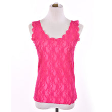 Women Sexy Lace Tank Tops Sleeveless Crochet Slim Women t Shirt Vest Black & Pink Fitness Camisetas J4U66