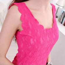 Women Sexy Lace Tank Tops Sleeveless Crochet Slim Women t Shirt Vest Black & Pink Fitness Camisetas J4U66