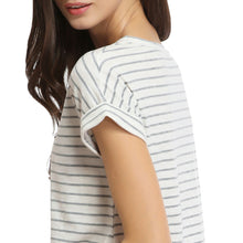 t-shirts women tops stripe printed women casual tee shirt loose tee top short sleeve blusas white J4U66